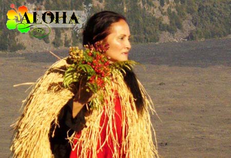 in the volcano of Hawaii ceremony